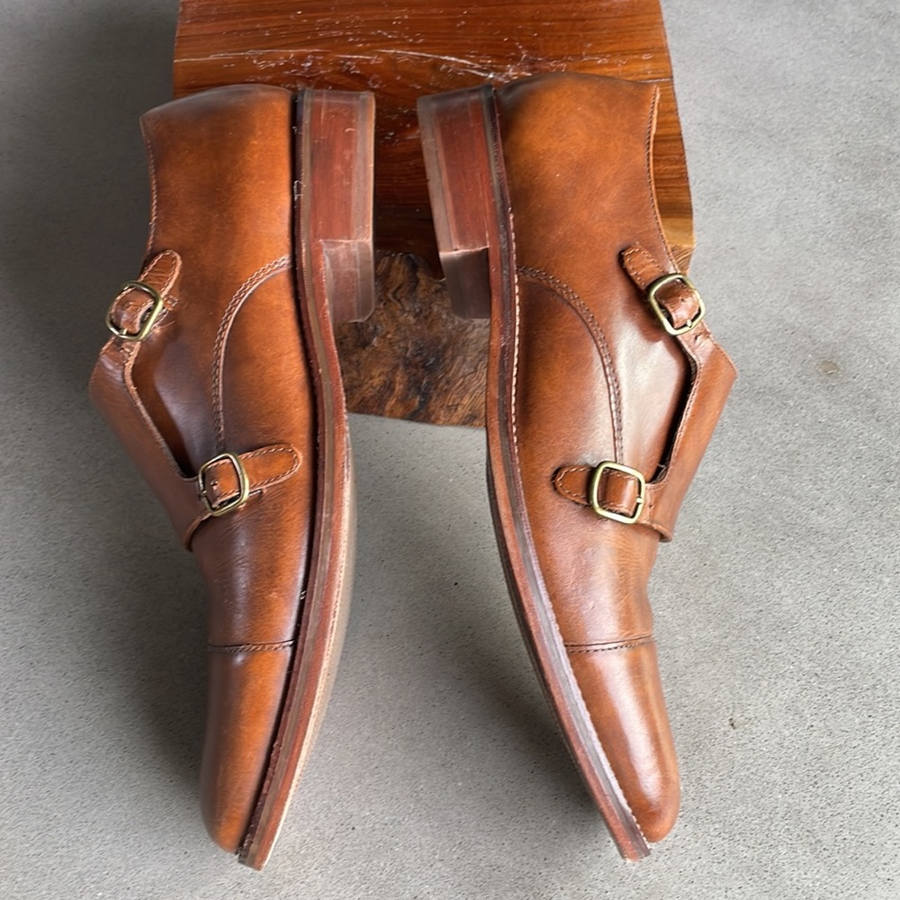 Men’s Classic Double Monk, Cole Haan, tan, cognac, size 11 1/2 M Barely worn - Picture 5 of 6